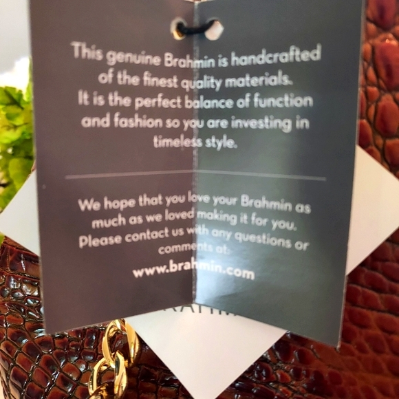 Brahmin Melbourne Debra Croc Embossed Satchel: NWT & Dustbag. - Picture 10 of 15
